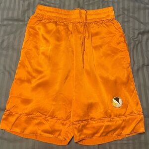 100% Silk playboy big bunny orange long shorts basketball mulberry